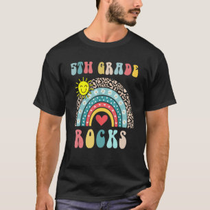 Camiseta Coração Cotovelo-Arco-Íris Cuto De 5 Grau Primeiro