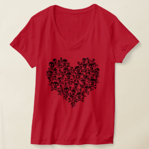 Camiseta Coração Crânio