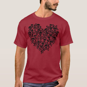 Camiseta Coração Crânio