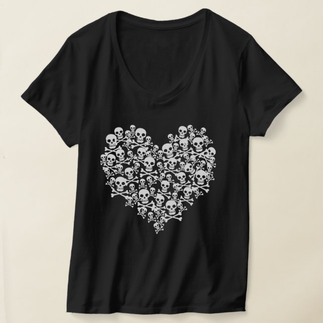 Camiseta Coração Crânio (Postura )