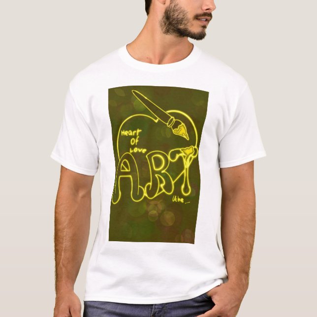 Camiseta Coração Da Arte Do Amor (Frente)