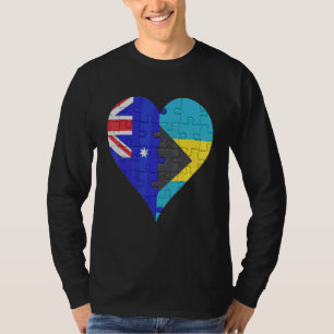 Camiseta Coração da Bandeira Australiana