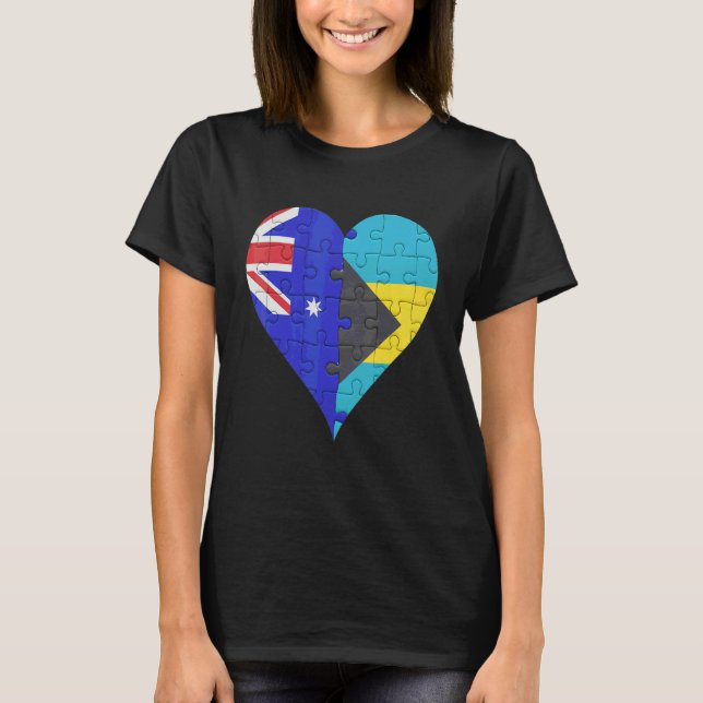 Camiseta Coração da Bandeira Australiana (Frente)