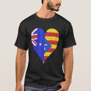 Camiseta Coração da Bandeira Australiana Catalã