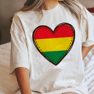 Camiseta Coração da Bandeira Boliviana