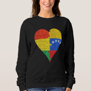 Camiseta Coração da Bandeira da Venezuela boliviana