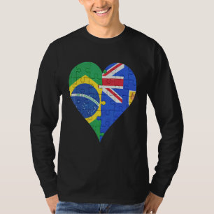 Camiseta Coração da Bandeira de Turcos e Caicos