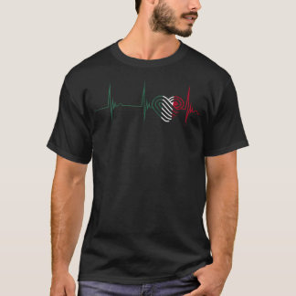 Camiseta Coração da Bandeira Mexicana México Batimento Card