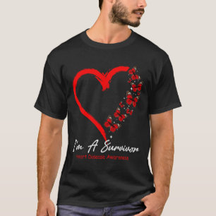 Camiseta Coração da borboleta Eu sou um Survivor Doença Car