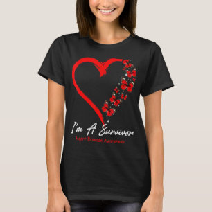 Camiseta Coração da Borboleta Vermelha Eu sou uma Doença do