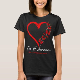 Camiseta Coração da Borboleta Vermelha Eu sou uma Doença do