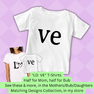 Camiseta Coração da Filha Mãe Amor Amor Coração