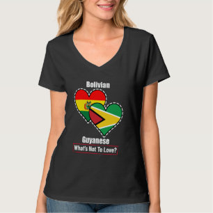 Camiseta Coração da Guiana Boliviana Flags O Que Não É Amar