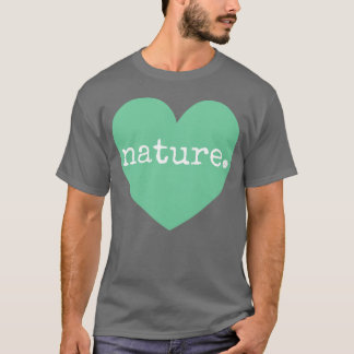 Camiseta Coração da Natureza Amor retrô