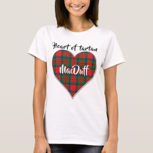 Camiseta Coração da Xadrez Tartan Clan MacDuff