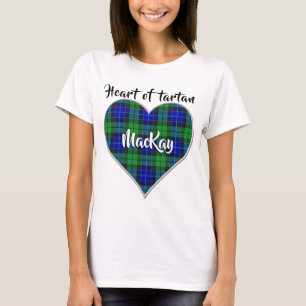 Camiseta Coração da Xadrez Tartan Clan MacKay