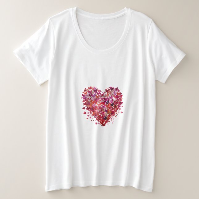 Camiseta Coração das Cores (Frente do Design)