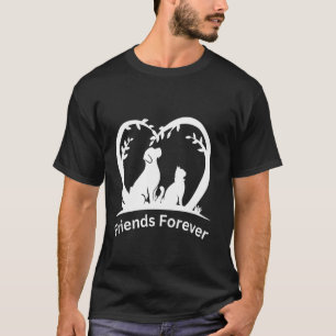 Camiseta Coração de Amigos para Sempre Eu Amo Cach