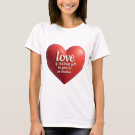 Camiseta coração de amor