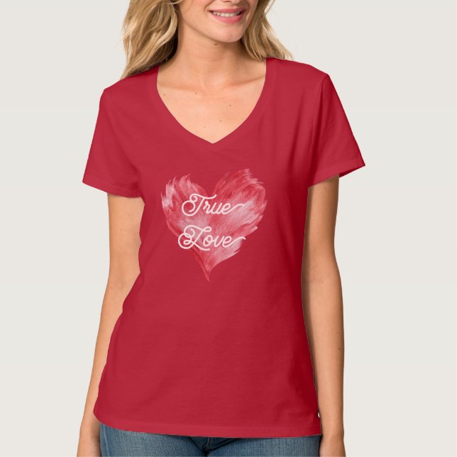 Camiseta Coração de Amor Chama Vermelha (Frente)