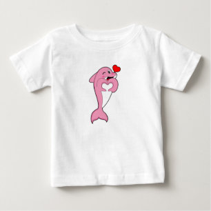Camiseta Coração de Amor de Golfinho