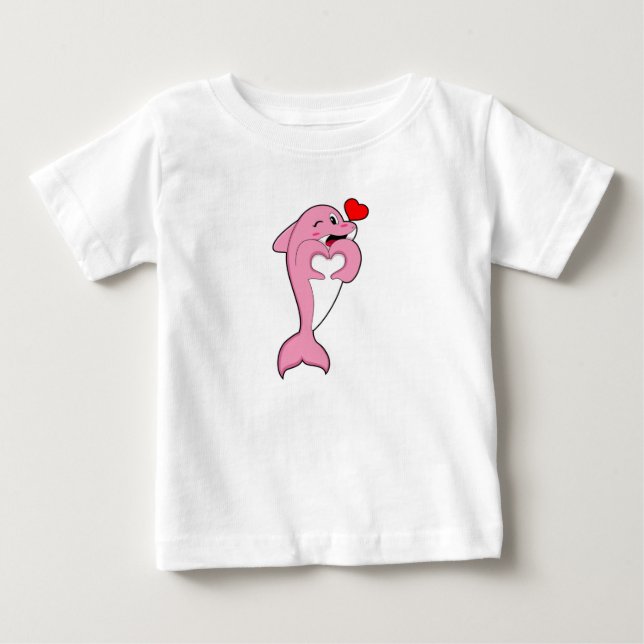 Camiseta Coração de Amor de Golfinho (Frente)