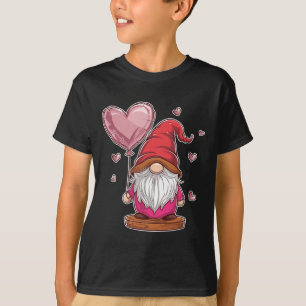 Camiseta Coração de Amor do Dia dos Namorados Gnome Criança