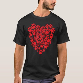 Camiseta Coração de Amor do Golden Retriever