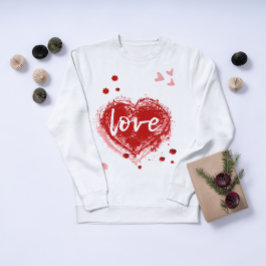 Camiseta Coração de Amor em Dia dos Namorados Vermelho