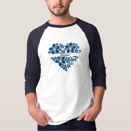 Camiseta Coração de Amor Floral