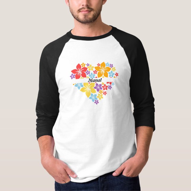 Camiseta Coração de Amor Floral (Frente)