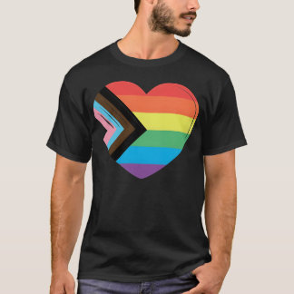 Camiseta Coração de Amor Mostre Seu Apoio à Comunidade LGBT