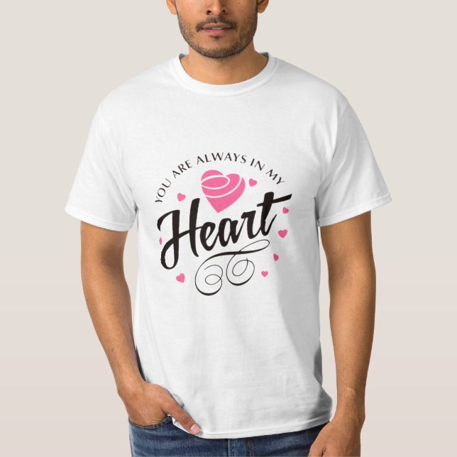 Camiseta Coração de Amor Romântico (Frente)