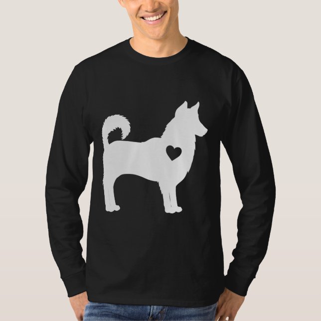 Camiseta Coração de Amor Silhouette rouco (Frente)