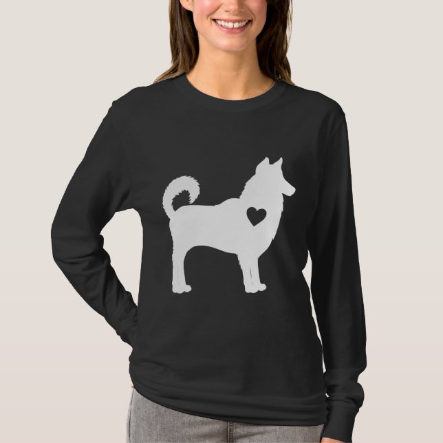 Camiseta Coração de Amor Silhouette rouco (Frente)