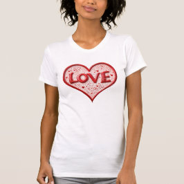 Camiseta Coração de Amor Vermelho e Branco