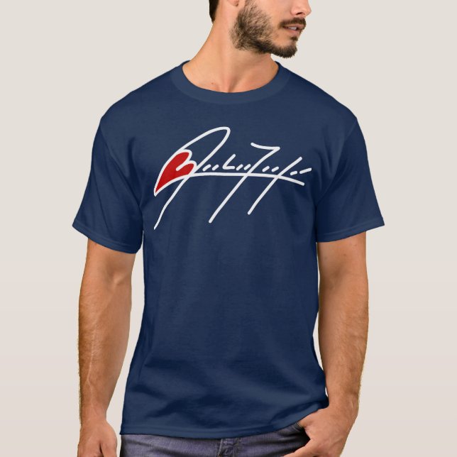 Camiseta Coração de assinatura engraçado (Frente)