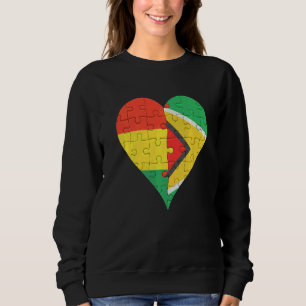 Camiseta Coração de Bandeira da Guiana Boliviana