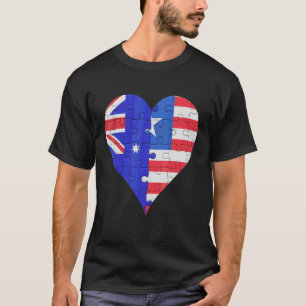Camiseta Coração de Bandeira da Libéria Australiana