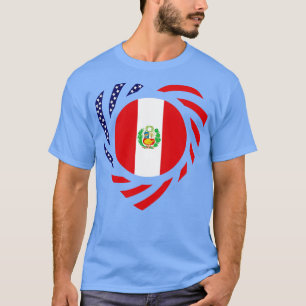 Camiseta Coração de Bandeira do Patriota Multinacional Peru