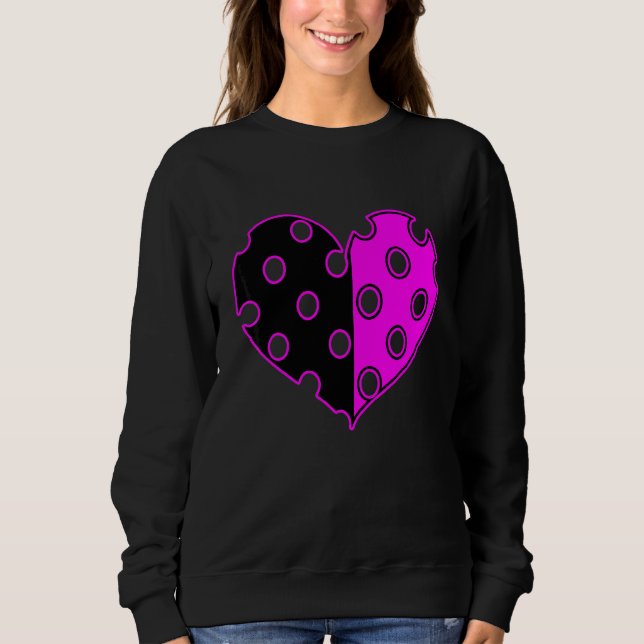Camiseta Coração de Bolinhas em Preto e Rosa (Frente)