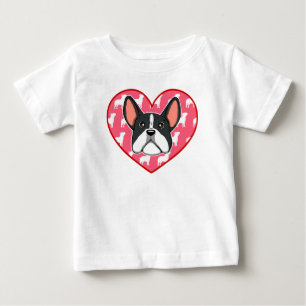Camiseta Coração de Bulldog Francês