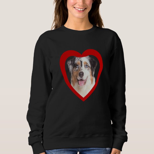 Camiseta Coração de Cachorro Aussie Australian Shepherd Aus (Frente)