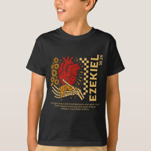 Camiseta Coração de carne versículo da Bíblia Ezequiel 36-2