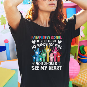 Camiseta Coração de Cheio de Mãos de Cheio Paraprofissional