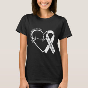 Camiseta Coração de Consciencialização da Leucemia Laranja