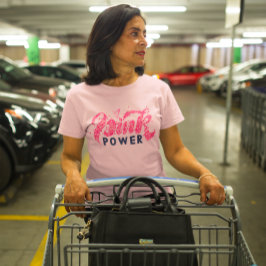 Camiseta Coração de Conscientização sobre Câncer de Mama Pi
