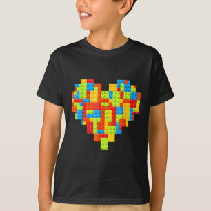 Camiseta Coração de Construção de Bloco do Master Builder