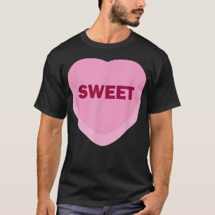 Camiseta Coração de Conversação Candy Rosa com a palavra Do