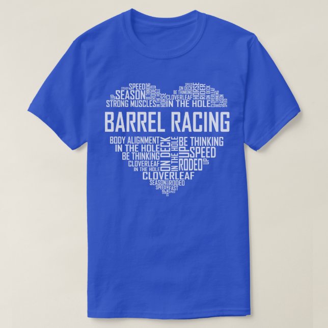 Camiseta Coração de Corrida de Barrel (Frente do Design)
